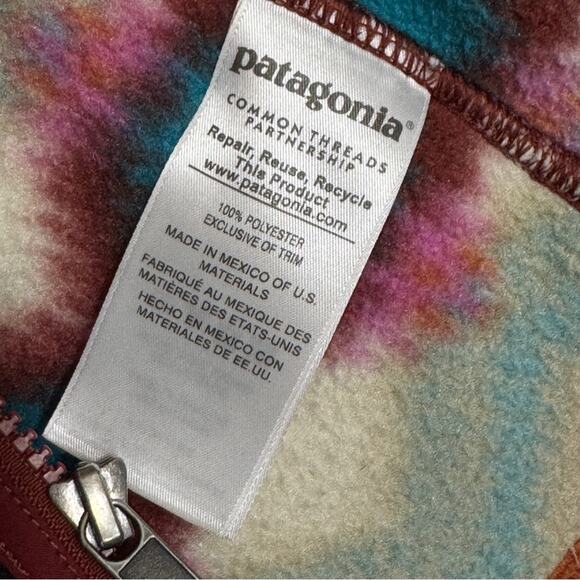 Patagonia Women's Lightweight Synchilla Fleece Poncho - Cinder Red Size XS/S - Picture 5 of 7